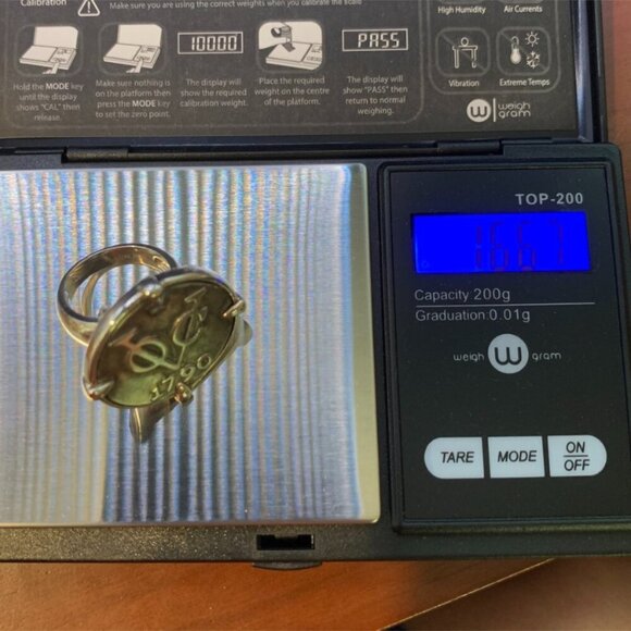 Designer Tracey Mayer 1790 Dutch Netherlands Coin Ring Sterling Silver J256 - Picture 16 of 16